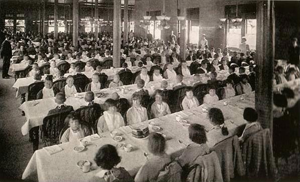 The dining hall at Pennhurst State School and Hospital