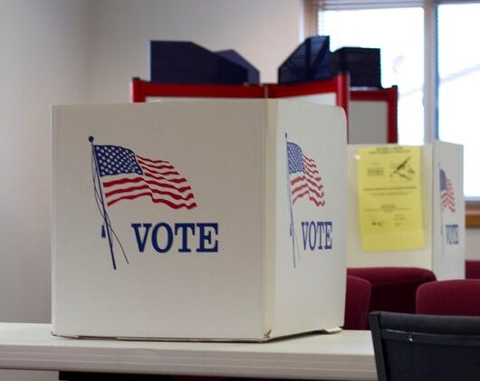 A voting booth