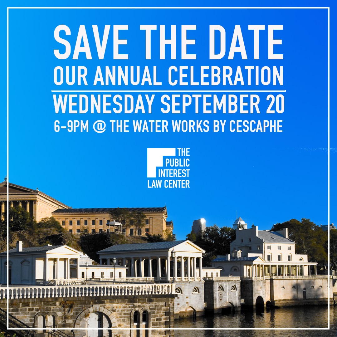 Save the Date. Our annual celebration, Wednesday, September 20, 6-9 PM The Water Works by Cescaphe